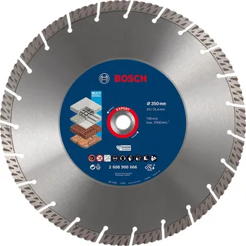 Pilový kotouč BOSCH Diamantový dělicí kotouč EXPERT MultiMaterial 350 × 20/25,40 × 3,3 × 15 mm 2608900666 free_store_pickup