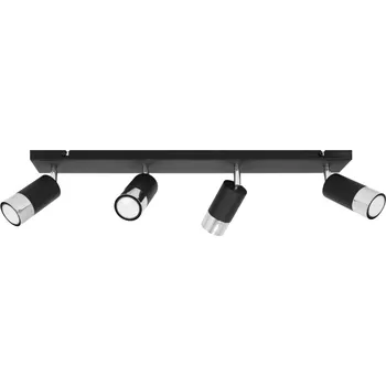 Bodové svítidlo Bodové svítidlo Hugo, 4x černé/chromové kovové stínítko, (možnost polohování)