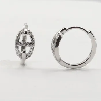 Náušnice Stříbrné náušnice kamenové kroužky