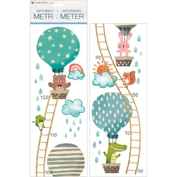 Samolepící dekorace Samolepky pokoj. dětský metr - zvířátka v balónu, do 120 cm / 10291 Přerov
