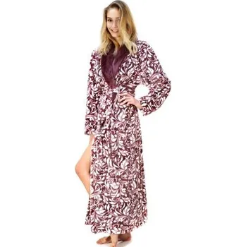Dámský župan Dámský dlouhý župan Vestis Flora 2556 barevný 4803 vřesová s tiskem XL