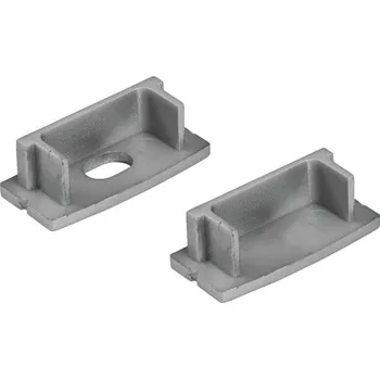 LED páska Eurolite záslepka pro U profil 20 mm pro LED pásky, stříbrná