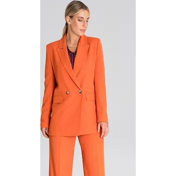 Dámské sako Oranžové elegantní dámské sako M948 orange Velikost: L