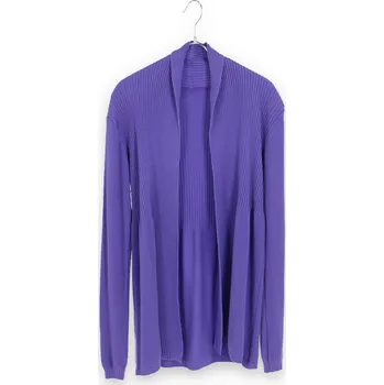 Dámský svetr Kardigan úpletový dlouhý rukáv 8280-1 Itálie barva: fialová tmavá