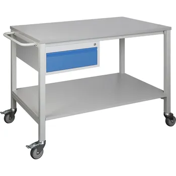 Dílenský stůl POJÍZDNÝ MONTÁŽNÍ STŮL MS1201Z, 1200 mm + zásuvkový kontejner IG230