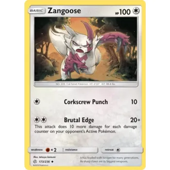Sběratelská karetní hra Zangoose 173/236 - Cosmic Eclipse Typ karty: Non-Holo