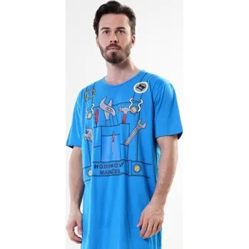 Pánská košile Pánská košile Vienetta Secret Hodinový manžel modrá M