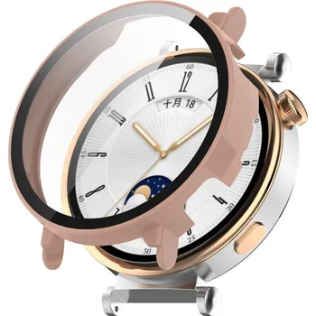 VSECHNONAMOBIL 65278 PC FULL COVER Plastový kryt se sklem pro Huawei Watch GT 4 41mm růžový