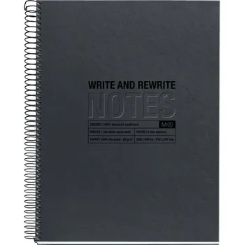 Poznámkový blok Miquelrius Just Black, A4, 120 listů, linka, černý