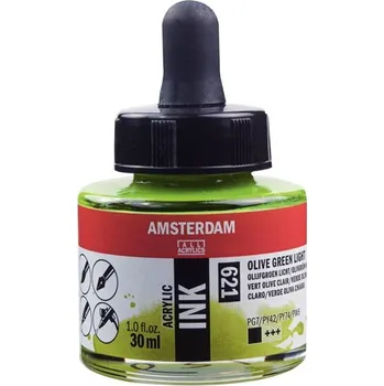 Akrylový inkoust Amsterdam - 621 Olive Green Light Objem: 30 ml