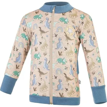 LITTLE ANGEL mikina hřejivá rozepínací dinosauři vel. 98 cm