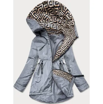 Dámská cargo bunda Šedo-béžová bunda pro ženy pro přechodné období DX1K SWEST, odstíny šedé 50 i392_20095-28