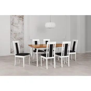 Jídelní set Jídelní set 6+1 Ambrož Vyberte Tkaninu:: Tkanina 8, Vyberte Moření:: Komplet kaštan