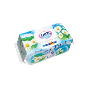 Dětský vlhčený ubrousek Lara vlhčené ubrousky s Heřmánkem 120 ks