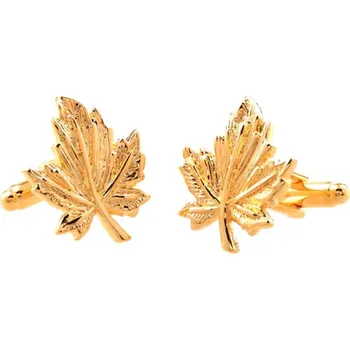 Manžetový knoflíček Manžetové knoflíčky vinná réva, pro vinaře Zlatá