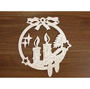 Vánoční ozdoba Dřevěná vánoční ozdoba na dveře