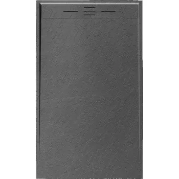 Sprchová vanička BPS-koupelny Obdélníková akrylátová sprchová vanička HYD-OSV-DEKO 140x80 šedá