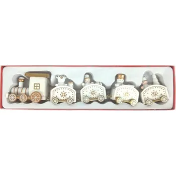 Vánoční dekorace Vánoční vláček 23 cm bílá