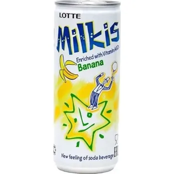 Limonáda Milkis mléčná soda s banánovou příchutí 250 ml - Lotte