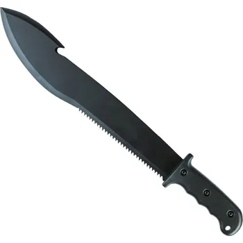 Mačeta Mačeta BOLO survival nářaďová Mil-Tec (Speciální, zatmavená mačeta s čepelí se třemi různými řeznými hranami, pilou a nylonovým přepravním pouzdrem.)