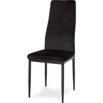 Jídelní židle Sametová jídelní židle Collet černá