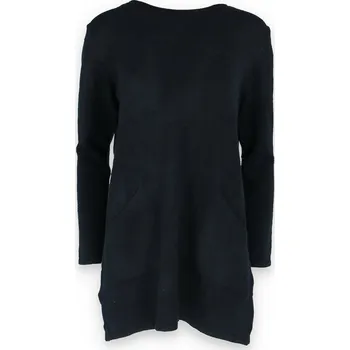 Dámské šaty Svetřík prodloužený úpletový M1760 Itálie barva: černá, velikost: S/M