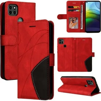 Pouzdro na mobilní telefon TT-TopTechnology Kožené pouzdro Motorola Moto G9 Power červené - DUALcolor