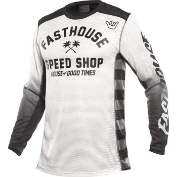 Moto dres Fasthouse A/C Grindhouse Asher Jersey White Black Velikost: XL