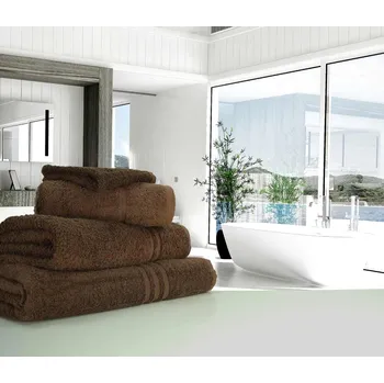 Ručník Froté ručník LinenHall Blue Label 500 gsm Chocolate (hnědá) Barva: Hnědá - Chocolate - BL, Velikost: 50 x 90 cm