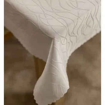 ubrus Teflonový ubrus na stůl Waves - bílý Rozměr ubrusu (šířka x délka): 140x200cm