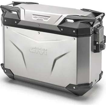 Zavazadlo na motocykl OBKE37AL stříbrný levý kufr GIVI Trekker Outback EVO hliníkový (Monokey boční), objem 37 ltr.