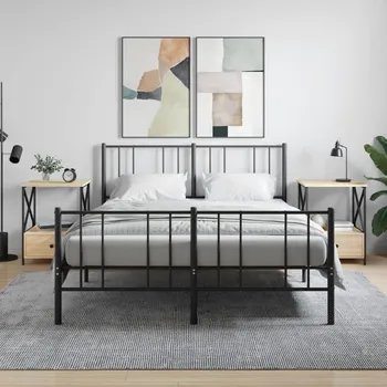 Ložnice vidaXL Noční stolky 2 ks 50 x 41 x 65 cm kompozitní dřevo [826086] Barva: dub sonoma