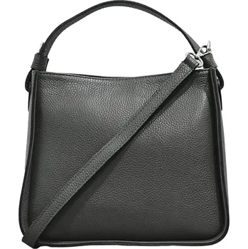 Vera Pelle luxusní střední kožená kabelka tmavě šedá 2155 DK D27 velka