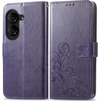 Pouzdro na tablet VSECHNONAMOBIL 65644 ART FLOWER S Peněženkový kryt Asus Zenfone 10 fialový