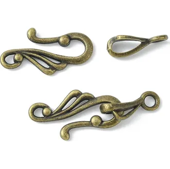 Korálek Zapínání háček staromosaz č.4