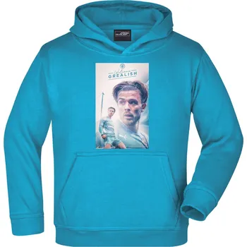 Chlapecká mikina Mikina Jack Grealish Barva: Tyrkys, Velikost: XXL