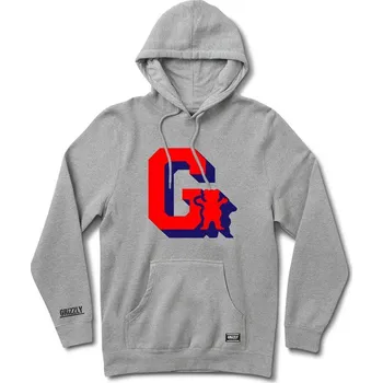 Pánská mikina GRIZZLY mikina - Midfield Pullover Hoody Hthr (HTHR) velikost: L
