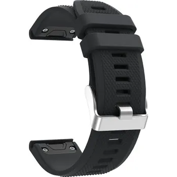 Ostatní příslušenství k chytrým hodinkám VSECHNONAMOBIL 37163 SILICONE Řemínek Garmin Fenix 5/6/6 Pro černý