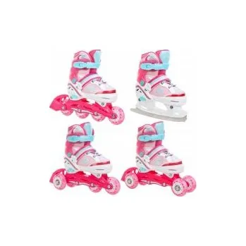 Kolečkové brusle Raven Zoya 4v1 svítící kola LED EU 30-33 brusle + DÁREK DLE VÝBĚRU!