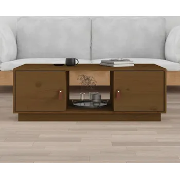 Konferenční stolek vidaXL Konferenční stolek 100x50x35 cm masivní borové dřevo [818265] Barva: medová hnědá