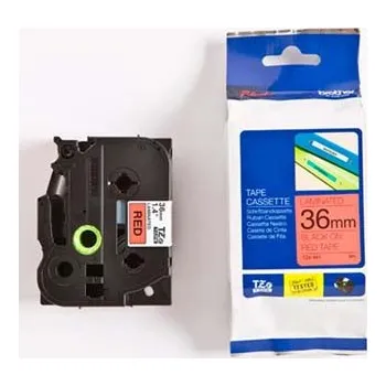 Brother originální páska do tiskárny štítků, Brother, TZE-461, černý tisk/červený podklad, laminovaná, 8m, 36mm