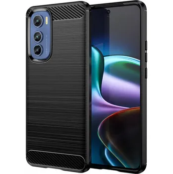 Pouzdro na mobilní telefon Ochranný silikonový obal karbon pro Motorola Edge 40 Neo - černý