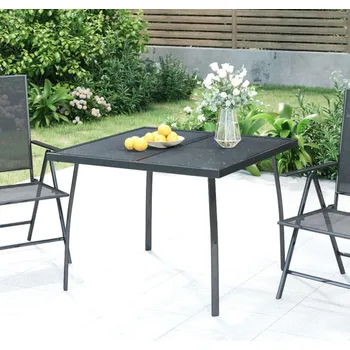 Zahradní nábytek vidaXL Zahradní stůl antracitový 100 x 100 x 72 cm ocelové pletivo [362732]