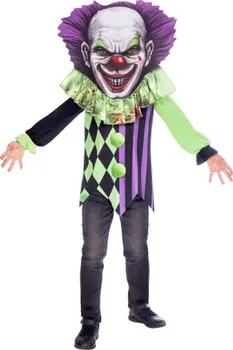 Karnevalový kostým Amscan Strašidelný klaun s velkou hlavou dětský 6-8 let