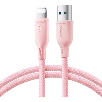 Datový kabel Joyroom SA34-AL3 kabel USB - iPhone Lightning / 1m / 3A / růžový