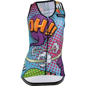 cyklistický dres Cyklistické tílko KAYMAQ W27 - komiks modrý