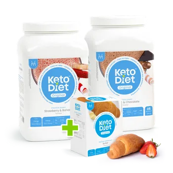 Keto dieta KetoDiet 2 proteinové nápoje + balení croissantů