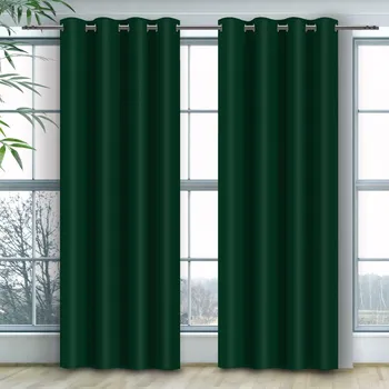 Závěs Jednobarevný závěs - Tmavě zelený Uchycení závěsu: Řasící páska 1