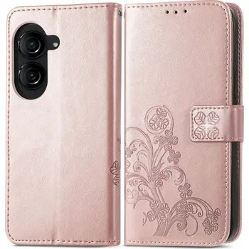 Pouzdro na tablet VSECHNONAMOBIL 65640 ART FLOWER S Peněženkový kryt Asus Zenfone 10 světle růžový