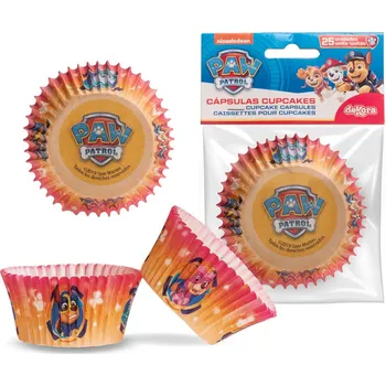 Jedlá dekorace na dort DEKORA Disney Paw Patrol košíčky 25 ks